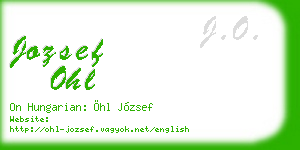 jozsef ohl business card